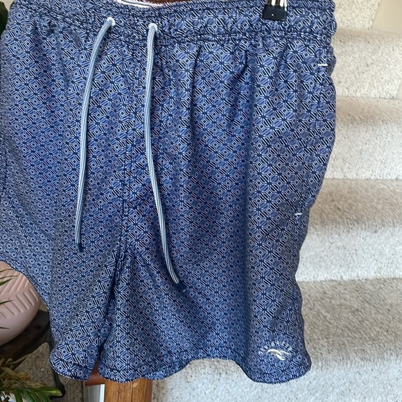 Ted Baker London Blue Patterned Swim Trunks - Picture 3 of 8